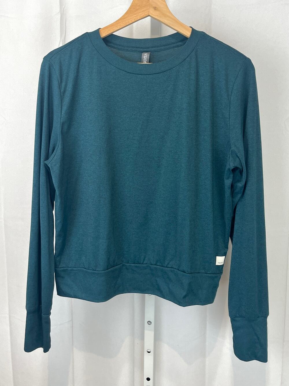 VUORI Daydream Crew Pullover Long Sleeve Top Teal Green Estimated S M